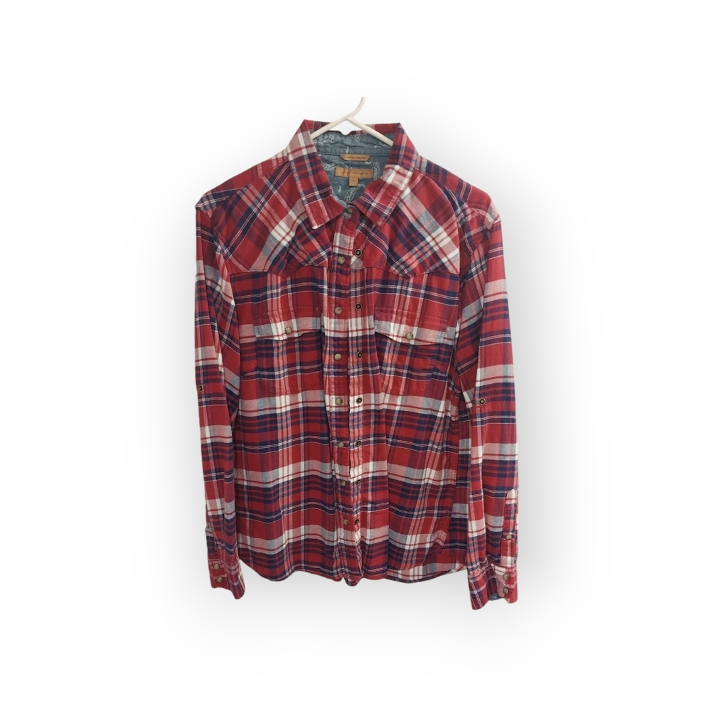 Red Plaid button-down top